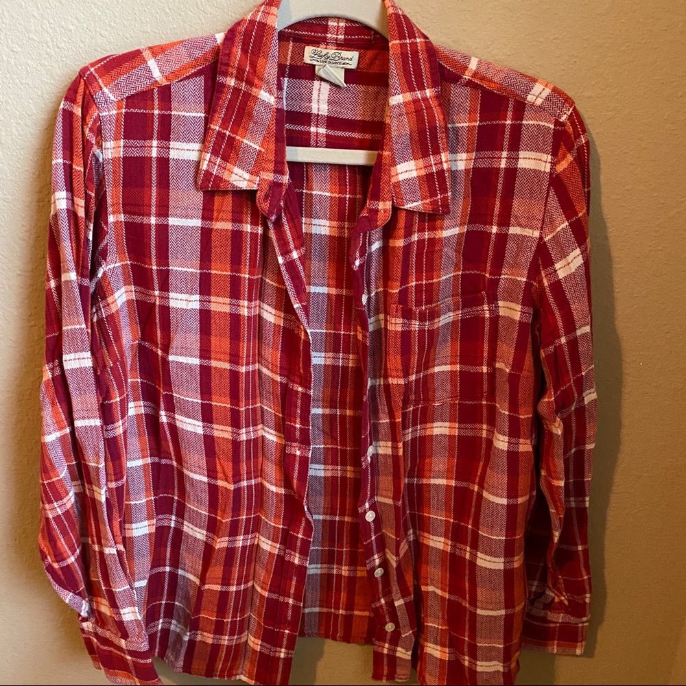 Lucky Brand Plaid Button Down